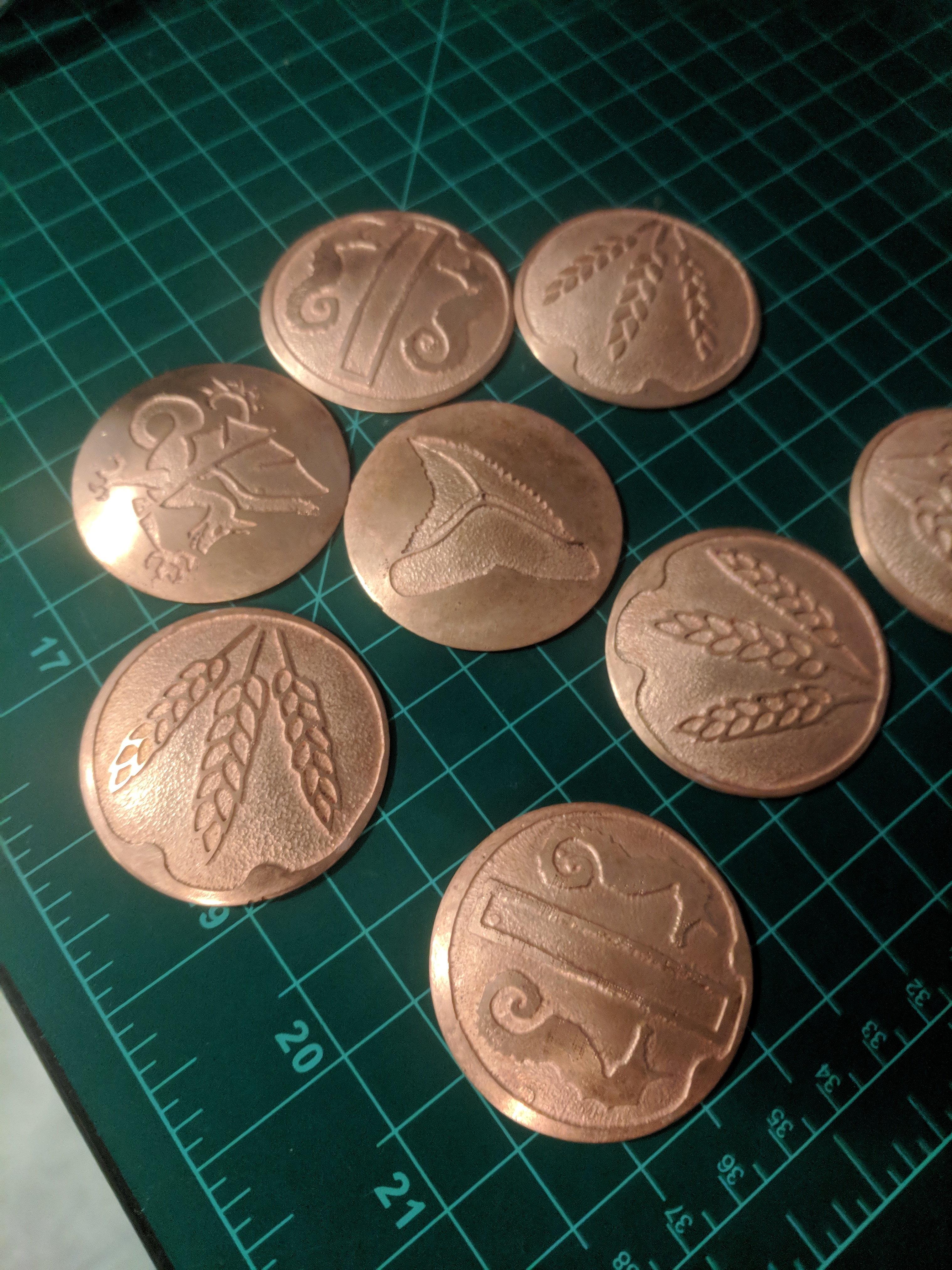 Etched medallions
